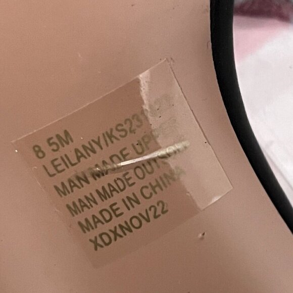 Kensie Leilany Strappy Platform Sandals Black Sz. 8.5M block heels faux leather - Picture 12 of 13